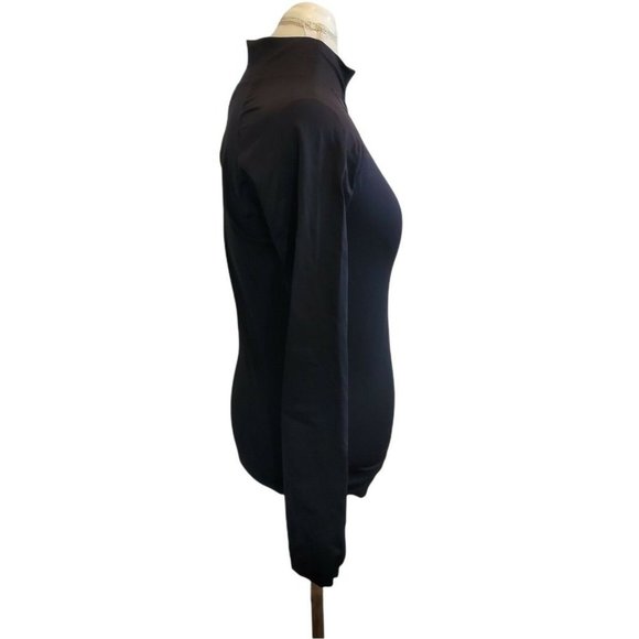 Fabletics Workout Athletic Fitted Jacket‎ Black Thumbholes Full Zip Nylon Sz M - Picture 3 of 8